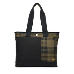 Torebka Barbour. Czarne shopper Barbour, bez wzorów, bez dodatków. Za 579.99 zł.