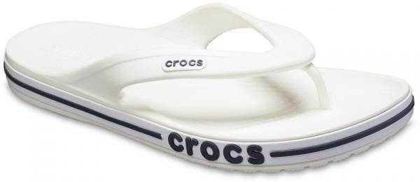Japonki Dla Dorosłych Crocs Bayaband Flip. Szare klapki Crocs, bez wzorów, z materiału, bez obcasa. Za 129.99 zł.