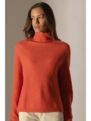 Perfect Cashmere Kaszmirowy sweter "Ruby" w kolorze pomarańczowym rozmiar: M. Pomarańczowe swetry Perfect Cashmere, m, bez wzorów, z kaszmiru, bez ramiączek. Za 402.20 zł.