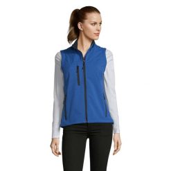 Damska Kamizelka Bez Rękawów Rallye Softshell. Niebieskie kurtki sportowe SOL'S, s, bez wzorów, z softshellu, bez kaptura, trekkingowe. Za 220.99 zł.