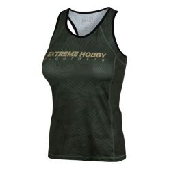 Koszulka sportowa damska bez rękawów Tank top EXTREME HOBBY HAVOC. Zielone koszulki sportowe EXTREME HOBBY, bez wzorów, z elastanu, bez ramiączek, na fitness i siłownię. Za 139.00 zł.