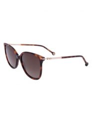 Carolina Herrera Damskie okulary przeciwsłoneczne w kolorze jasnobrązowo-brązowym rozmiar: 55. Brązowe okulary przeciwsłoneczne Carolina Herrera, bez wzorów, z tworzywa sztucznego. Za 304.95 zł.