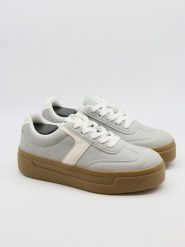 Bellucci Sneakersy w kolorze biało-szarym rozmiar: 40. Szare trampki Bellucci, bez wzorów, bez zapięcia. Za 113.99 zł.