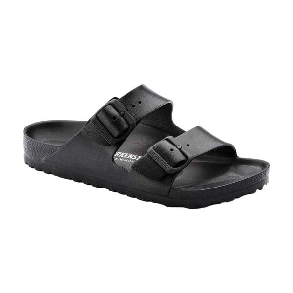 Sandały Damskie Arizona EVA. Czarne sandały Birkenstock, bez wzorów, z materiału, z okrągłym noskiem, bez obcasa, bez zapięcia. Za 340.99 zł.