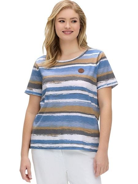 WITT WEIDEN Koszulka w kolorze niebieskim rozmiar: 44. Niebieskie bluzki WITT WEIDEN, bez wzorów, bez kołnierzyka, bez ramiączek. Za 26.19 zł.