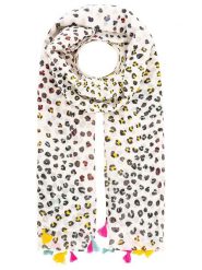 Zwillingsherz Szal "Dots & Tassels" w kolorze kremowym ze wzorem - 180 x 90 cm rozmiar: onesize. Brązowe szaliki Zwillingsherz, bez wzorów, z materiału. Za 60.95 zł.