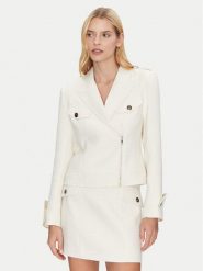Bruuns Bazaar Kurtka przejściowa Platanus BBW4429 Biały Slim Fit. Białe kurtki Bruuns Bazaar, bez wzorów, z syntetyku, bez kaptura. Za 419.99 zł.