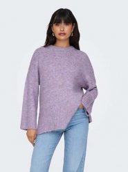 ONLY Sweter w kolorze fioletowym rozmiar: M. Różowe swetry Only, m, bez wzorów, z wełny, bez ramiączek. Za 110.45 zł.