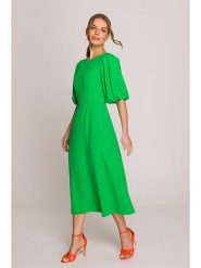 Stylove Sukienka w kolorze zielonym rozmiar: L. Zielone sukienki Stylove, l, bez wzorów, bez kołnierzyka, bez ramiączek, maxi. Za 342.60 zł.