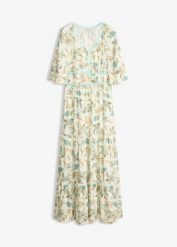 Sukienka maxi z lejącej wiskozy. Brązowe sukienki bonprix, bez wzorów, z wiskozy, bez kołnierzyka, bez ramiączek, maxi. Za 219.99 zł.