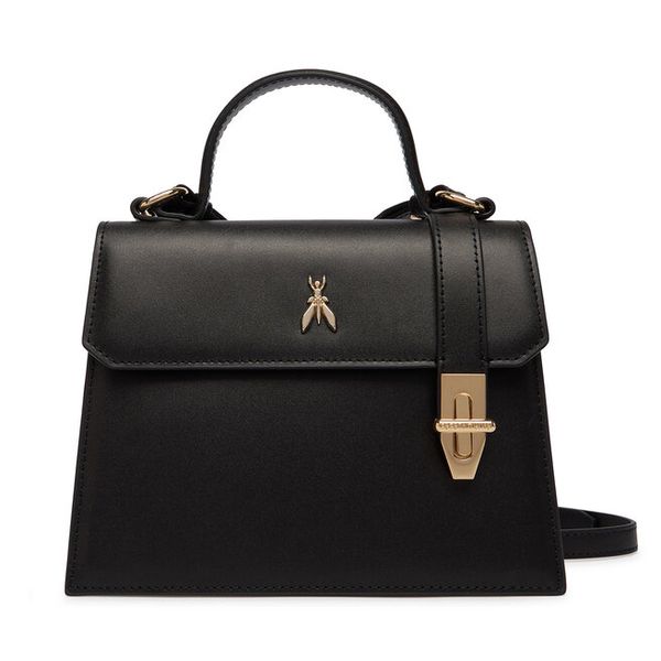 Torebka Patrizia Pepe. Czarne listonoszki Patrizia Pepe, bez wzorów, bez dodatków. Za 1,129.00 zł.