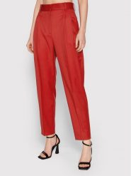 Fabiana Filippi Chinosy PAD272W355 Czerwony Regular Fit. Czerwone spodnie materiałowe Fabiana Filippi, bez wzorów, z wełny. Za 1,699.00 zł.
