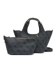 Guess Torebka w kolorze czarnym - 27 x 17 x 8 cm rozmiar: onesize. Czarne torby na ramię Guess, z aplikacjami, z materiału, przez ramię, bez dodatków. Za 382.99 zł.
