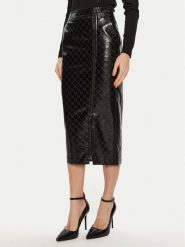 ACCESS FASHION Spódnica z imitacji skóry 44-6064-178 Czarny Slim Fit. Czarne spódnice ACCESS FASHION, bez wzorów, ze skóry. Za 379.99 zł.