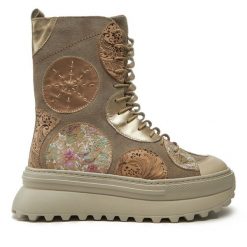 Trzewiki Maciejka. Brązowe botki Maciejka, bez wzorów, bez obcasa, na płaskiej podeszwie, bez zapięcia. Za 529.99 zł.