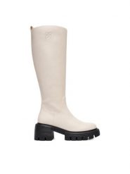 Nine West Kozaki CEO-SUMAYA-01 Écru. Kozaki Nine West, z materiału, bez obcasa, na słupku, bez zapięcia. Za 329.99 zł.