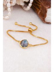 Pierres delicates Pozłacana bransoletka z amazonitem rozmiar: onesize. Zielone bransoletki Pierres delicates, pozłacane. Za 87.40 zł.