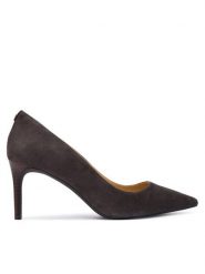 MICHAEL Michael Kors Szpilki Alina 40F5HNMP1S Brązowy. Brązowe szpilki MICHAEL Michael Kors, bez wzorów, ze skóry, bez obcasa, na szpilce, bez zapięcia. Za 629.99 zł.