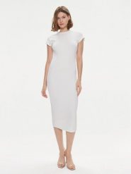 Calvin Klein Sukienka letnia Q-Nova K20K206537 Biały Slim Fit. Białe sukienki Calvin Klein, na lato, xxs, bez wzorów, z syntetyku, bez kołnierzyka, bez ramiączek. Za 399.99 zł.