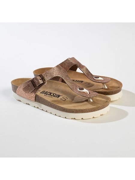 BACKSUN Japonki "Singapore" w kolorze jasnoróżowym rozmiar: 36. Różowe klapki Backsun, bez wzorów, z otwartym noskiem, bez obcasa. Za 189.95 zł.