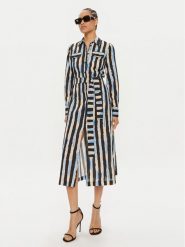 Pinko Sukienka letnia Assente 100909 A1UK Kolorowy Regular Fit. Sukienki Pinko, na lato, bez wzorów, z bawełny, bez kołnierzyka, bez ramiączek. Za 849.99 zł.