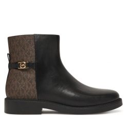 Botki MICHAEL Michael Kors. Czarne botki MICHAEL Michael Kors, bez wzorów, bez obcasa, na płaskiej podeszwie, bez zapięcia. Za 789.99 zł.