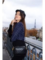 Victor & Hugo Paris Skórzana torebka "Nat" w kolorze czarnym - 20 x 15 x 6 cm rozmiar: onesize. Czarne torby na ramię Victor & Hugo Paris, bez wzorów, z materiału, na ramię, pikowane, bez dodatków. Za 260.99 zł.