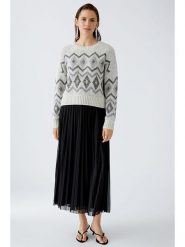 Oui Sweter w kolorze szarym rozmiar: 40. Szare swetry Oui, bez wzorów, bez ramiączek. Za 206.42 zł.