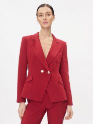 Rinascimento Marynarka CFC0116171003 Bordowy Regular Fit. Czerwone marynarki i żakiety Rinascimento, l, bez wzorów, z syntetyku. Za 949.99 zł.