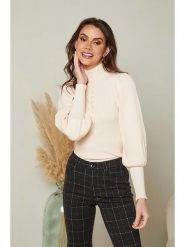Soft Cashmere Golf w kolorze kremowym rozmiar: 38/40. Brązowe golfy Soft Cashmere, bez wzorów, bez ramiączek. Za 79.21 zł.
