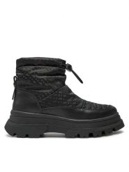 Boss Botki Foster Bootie CBBNY 50523505 Czarny. Czarne botki Boss, bez wzorów, z materiału, bez obcasa, na płaskiej podeszwie, bez zapięcia. Za 999.99 zł.