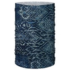 Chusta do biegania unisex Buff Orginal Ecostretch Night Blue ochrona UPF 50. Niebieskie rękawiczki Buff, bez wzorów, sportowe. Za 99.99 zł.