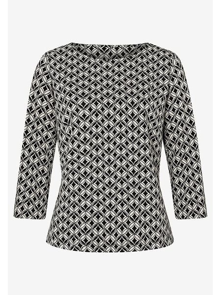 More & More Koszulka w kolorze kremowo-czarnym rozmiar: 40. Brązowe bluzki More & More, bez wzorów, bez kołnierzyka, bez ramiączek. Za 65.54 zł.