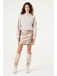 Garcia Sweter w kolorze beżowym rozmiar: S. Brązowe swetry Garcia, s, bez wzorów, z bawełny, bez ramiączek. Za 237.17 zł.