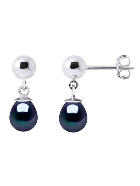 Pearl Addict Srebrne kolczyki-wkrętki z perłami rozmiar: onesize. Czarne kolczyki Pearl Addict, z perłą, srebrne. Za 130.99 zł.