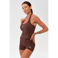 Damska koszulka sportowa fitness Rough Radical Zoya. Brązowe koszulki sportowe ROUGH RADICAL, bez wzorów, bez ramiączek, na fitness i siłownię. Za 109.90 zł.