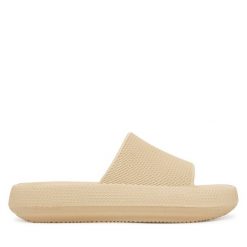Klapki Leaf. Brązowe klapki Leaf, bez wzorów, bez obcasa. Za 79.99 zł.