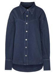 BOSS Koszula jeansowa 50552520 Szary Oversize. Szare koszule Boss, xl, bez wzorów, z bawełny, bez kołnierzyka, bez ramiączek. Za 799.99 zł.