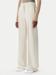 Patrizia Pepe Spodnie materiałowe 8P0709/A533-B814 Beżowy Regular Fit. Brązowe spodnie materiałowe Patrizia Pepe, bez wzorów, z materiału. Za 729.99 zł.