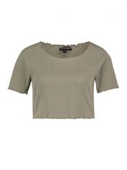 Eight2Nine Koszulka w kolorze khaki rozmiar: XS. Brązowe bluzki Eight2Nine, xs, bez wzorów, z bawełny, bez kołnierzyka, bez ramiączek. Za 19.96 zł.