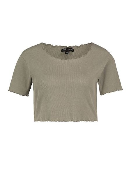 Eight2Nine Koszulka w kolorze khaki rozmiar: S. Brązowe bluzki Eight2Nine, s, bez wzorów, z bawełny, bez kołnierzyka, bez ramiączek. Za 20.10 zł.