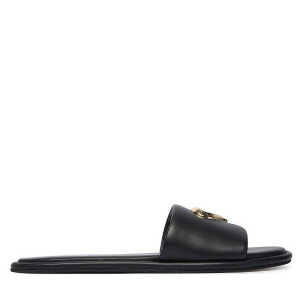 Klapki LOVE MOSCHINO. Czarne klapki Love Moschino, bez wzorów, bez obcasa. Za 482.99 zł.