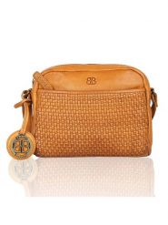 Bellicci Skórzana torebka "Eloise" w kolorze musztardowym - 22 x 17 x 4 cm rozmiar: onesize. Brązowe torby na ramię Bellicci, bez wzorów, z materiału, na ramię, bez dodatków. Za 217.99 zł.