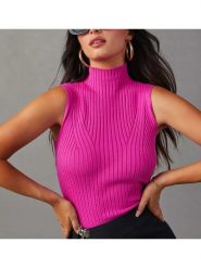 Milan Kiss Top w kolorze różowym rozmiar: XL. Różowe topy Milan Kiss, xl, bez wzorów, bez kołnierzyka, bez ramiączek. Za 119.68 zł.