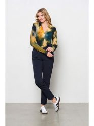 &Co Woman Bluzka "Vayen" w kolorze beżowo-szaro-granatowym rozmiar: 3XL. Brązowe bluzki &Co Woman, xl, bez wzorów, bez kołnierzyka, bez ramiączek. Za 116.61 zł.