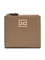 Elisabetta Franchi Mały Portfel Damski PF01A51E2 032 Brązowy. Brązowe portfele Elisabetta Franchi, bez wzorów, ze skóry. Za 599.99 zł.