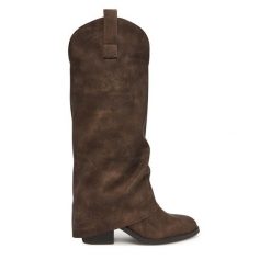 Botki Call It Spring. Brązowe botki Call it Spring, bez wzorów, bez obcasa, na słupku, bez zapięcia. Za 469.99 zł.