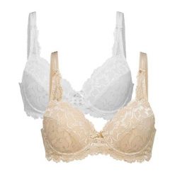 Cellbes Biustonosz z fiszbinami Maria 2 Pack beżowy biały female beżowy/biały 75B. Białe bielizna sportowa Cellbes, s, bez wzorów, z koronki. Za 159.00 zł.