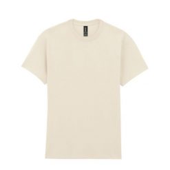 Ciężka Bawełniana Koszulka Unisex Dla Dorosłych. Brązowe bluzki GILDAN, xl, bez wzorów, z bawełny, sportowe, bez kołnierzyka, bez ramiączek. Za 52.99 zł.