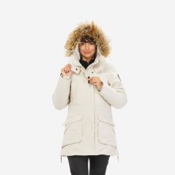 Second Life - Parka turystyczna damska zimowa Quechua NH900 Warm... - Stan Dobry. Brązowe parki QUECHUA, na jesień, m, z materiału, z kapturem. Za 186.99 zł.